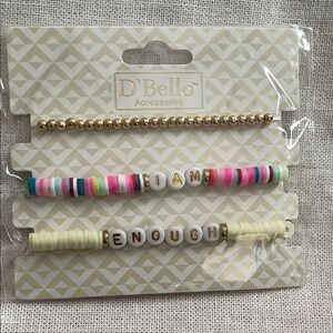 Gold and Multicolor Beaded Bracelet Set